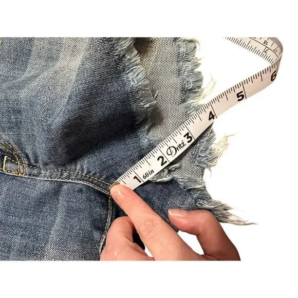 American Eagle Denim Cutoff Shorts Gemstones Women's Size 8 - Picture 6 of 7